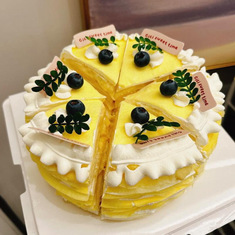 榴莲千层生日蛋糕
