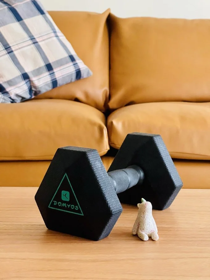 迪卡侬可调节哑铃套装20kg